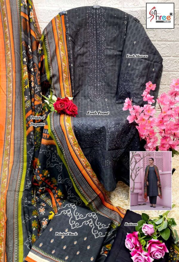 Shree Riwayat Vol 1 - Pure Lawn Cotton Print With Embroidery Suit