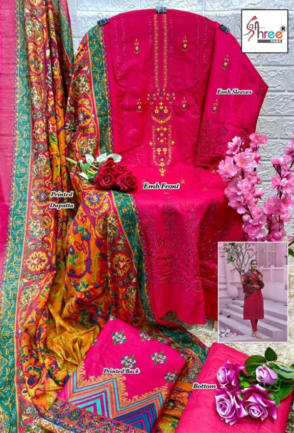 Shree Riwayat Vol 1 - Pure Lawn Cotton Print With Embroidery Suit