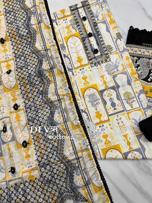 Pure Cotton Cambric Print With Work Suit