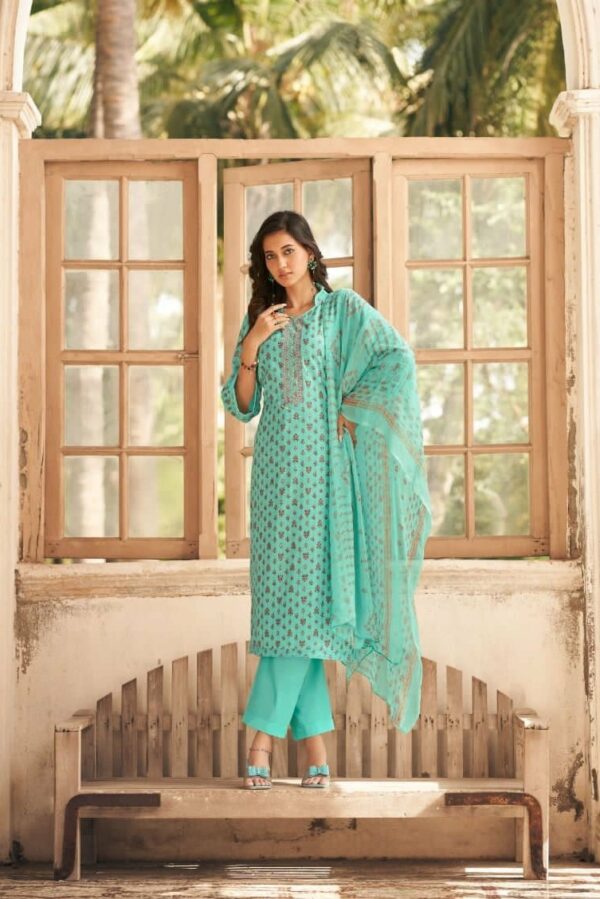 Kesar Nargis 1008 - Pure Cambric Lawn Printed With Embroidery Suit