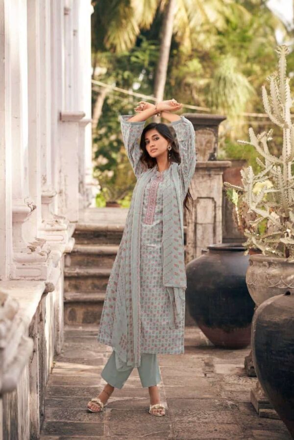 Kesar Nargis 1008 - Pure Cambric Lawn Printed With Embroidery Suit