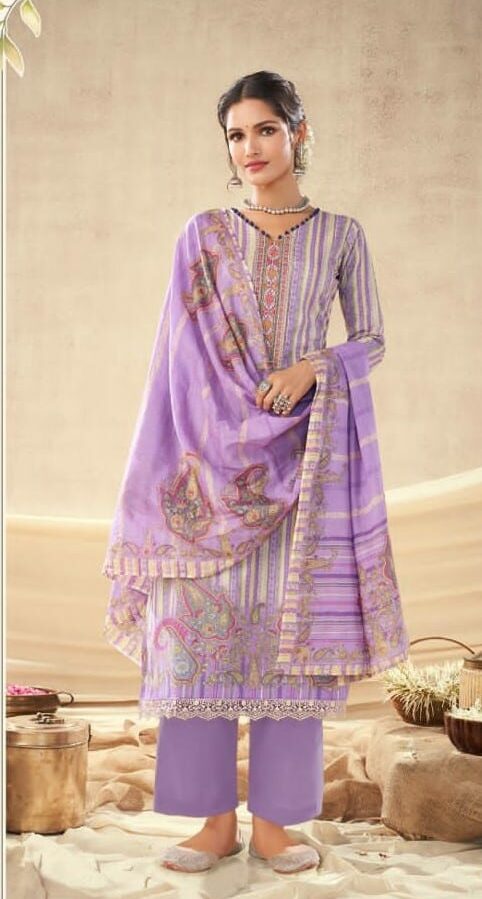 Mumtaz Summer Garden 23008 - Pure Lawn Cambric Cotton Digital Print With Embroidery Suit