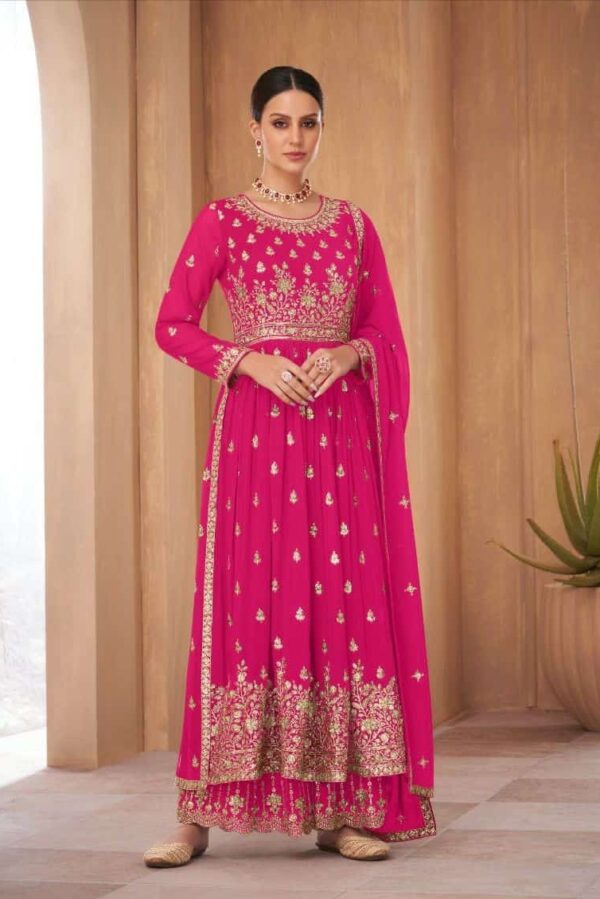 Gulkayra Nayra 7185F - Blooming Georgette With Work Party Wear Dress