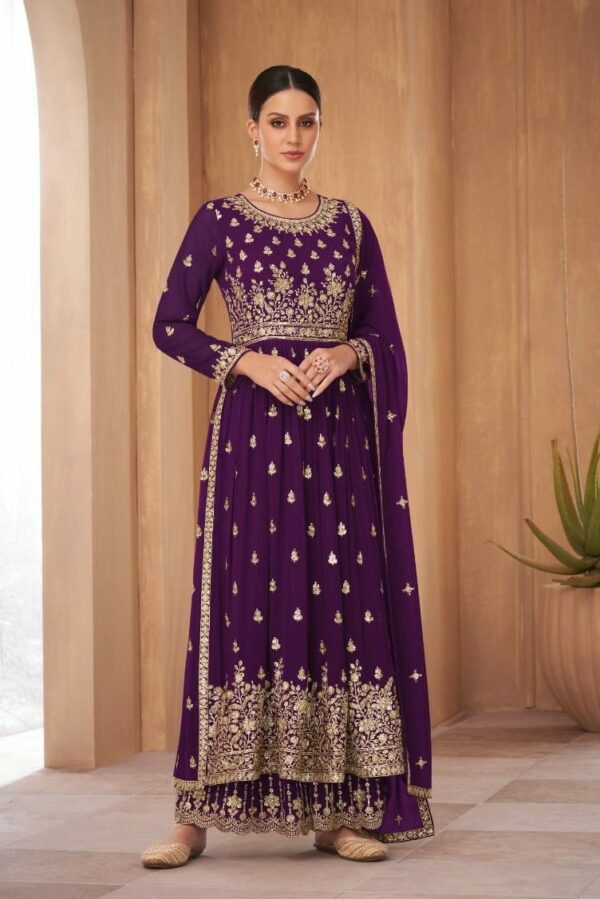 Gulkayra Nayra 7185I - Blooming Georgette With Work Party Wear Dress