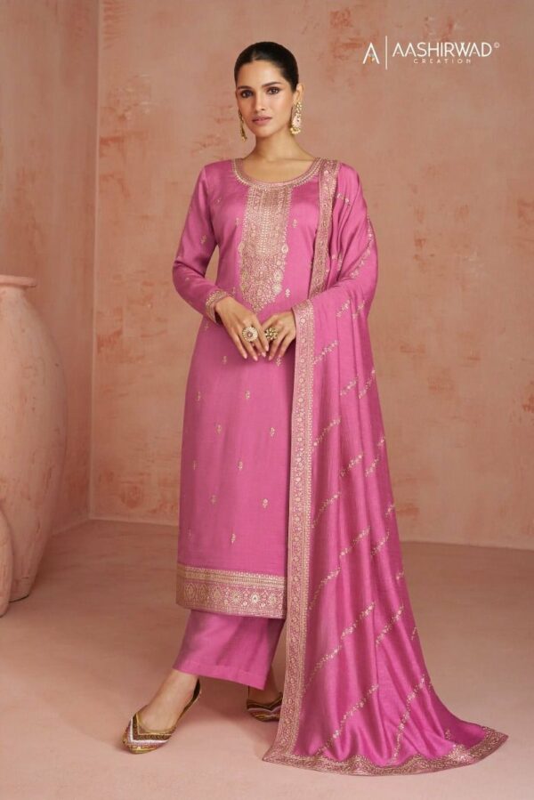 Aashirwad Coco 9606 - Premium Silk With Embroidery Suit