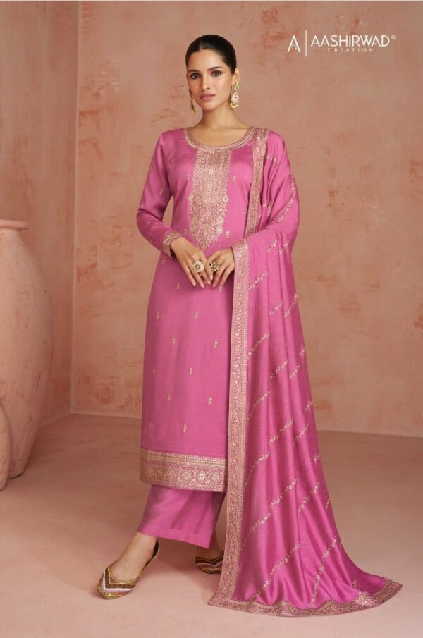 Aashirwad Coco 9606 - Premium Silk With Embroidery Suit
