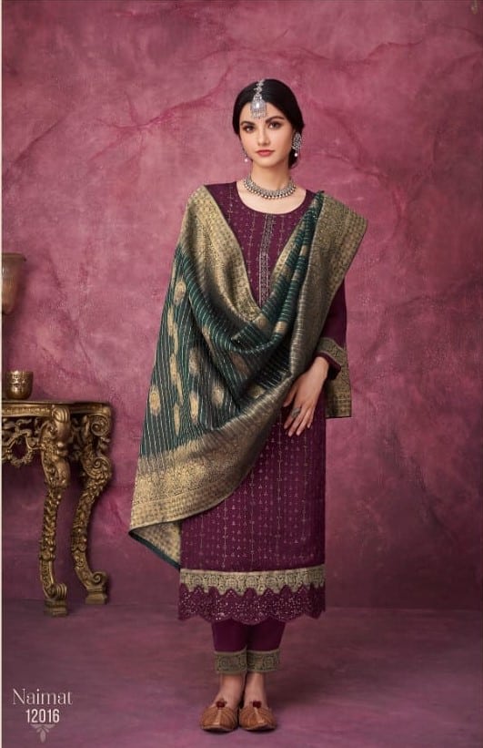 Maisha Naimat 12016 - Pure Chinon Delicate Embroidery & Swarovski Work Suit