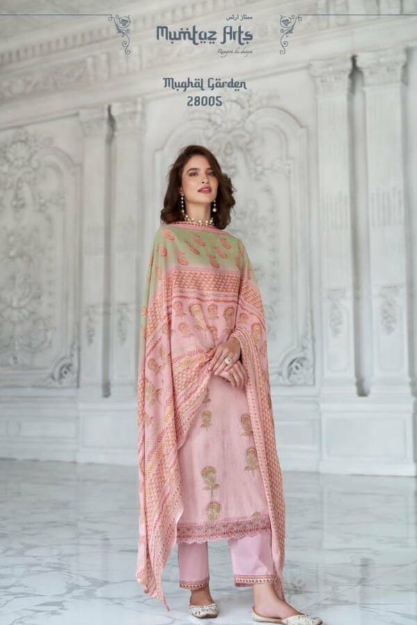 Mumtaz Mughal Garden 28008 - Pure Lawn Cambric Cotton Printed With Embroidery Suit