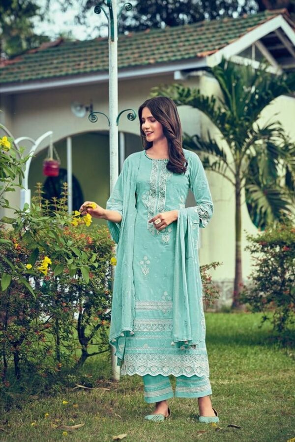 Jay Vijay Jiyana 8188 - Pure Cotton Printed With Embroidery Suit