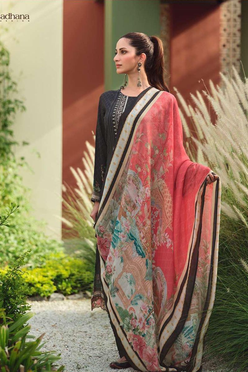 Sadhana Mehtab 5224 - Pure Jam Cotton With Fancy Work With Digital Print  Suit - The Indian Fashion