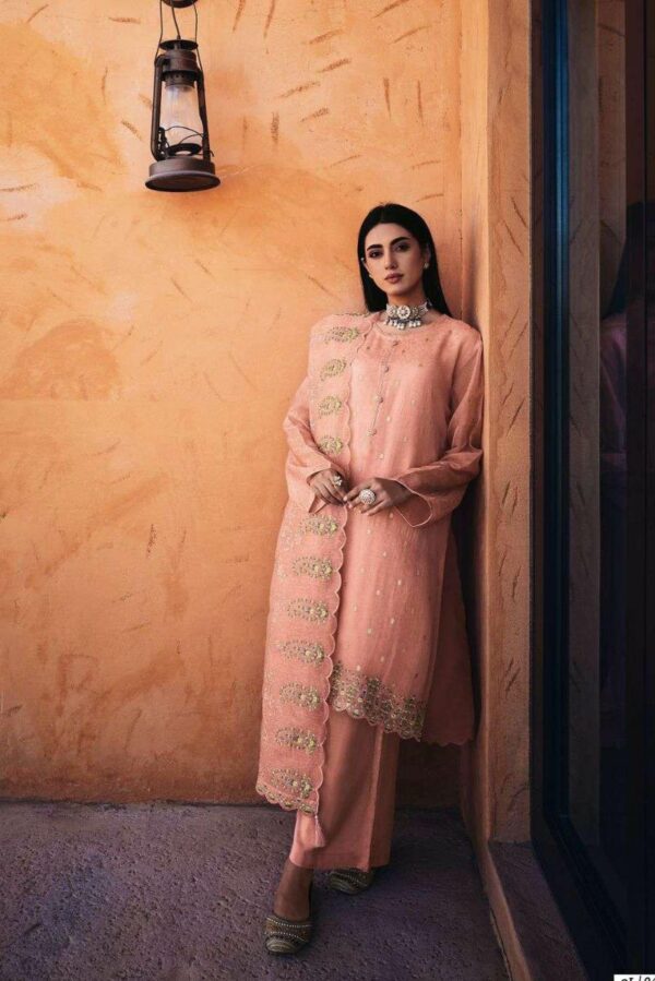 Varsha Oleander OL04 - Viscose Organza Woven With Embroidery Suit