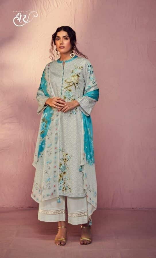 Kimora Gara 9118 - Pure Cotton Satin Bandhani Printed With Embroidery Suit