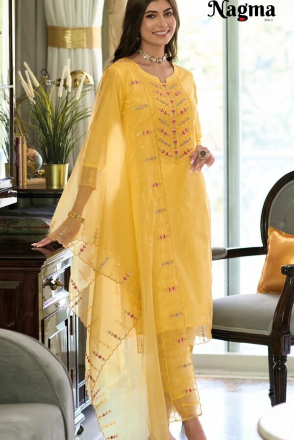 Zaveri Nagma 1188 - Pure Cotton Embroidered Stitched Suit