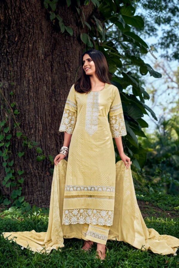 Anando Shabad 3094D - Pure Jam Satin Khadi Printed With Embroidery Suit