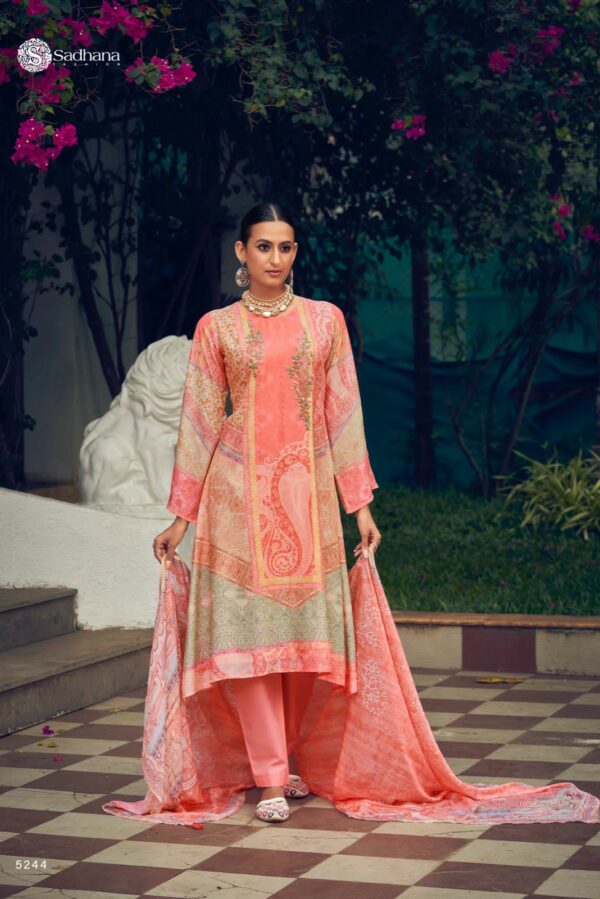 Sadhana Mehtaab 5247 - Pure Jam Cotton With Fancy Work Suit