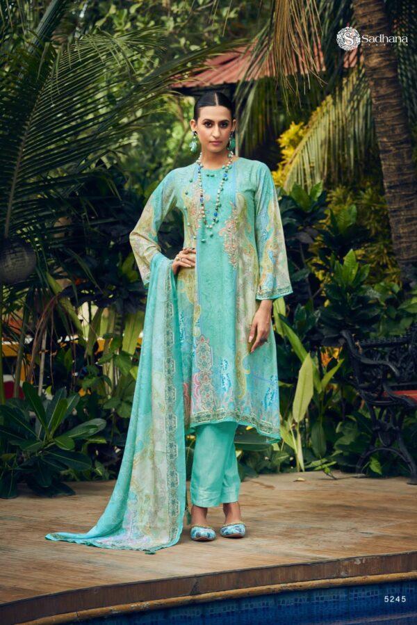 Sadhana Mehtaab 5247 - Pure Jam Cotton With Fancy Work Suit