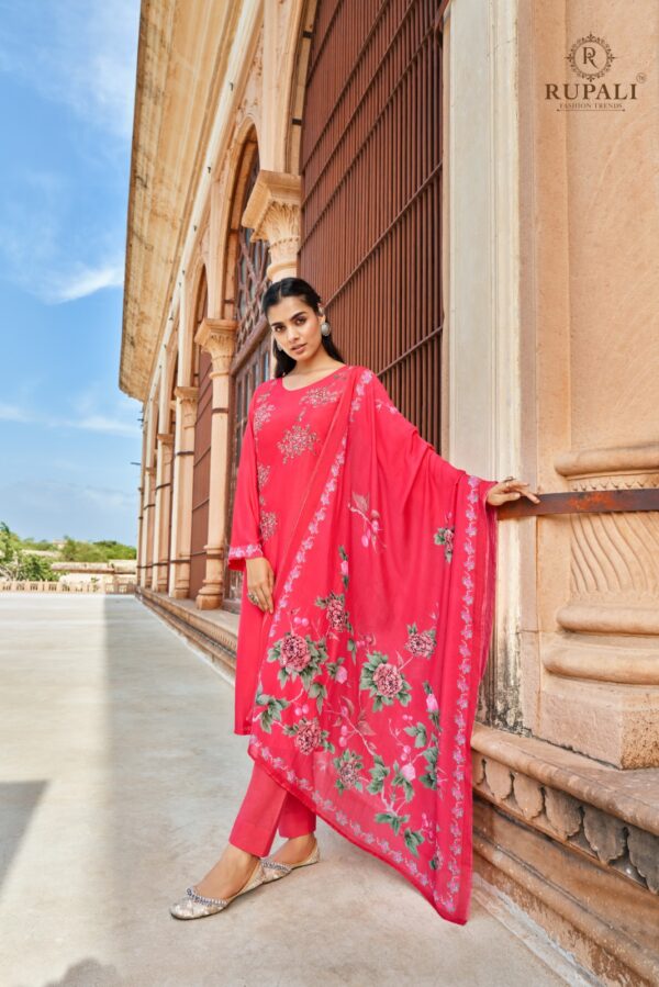Rupali Moksha 6606 - Pure Muslin Heavy Embroidery & Handwork Suit