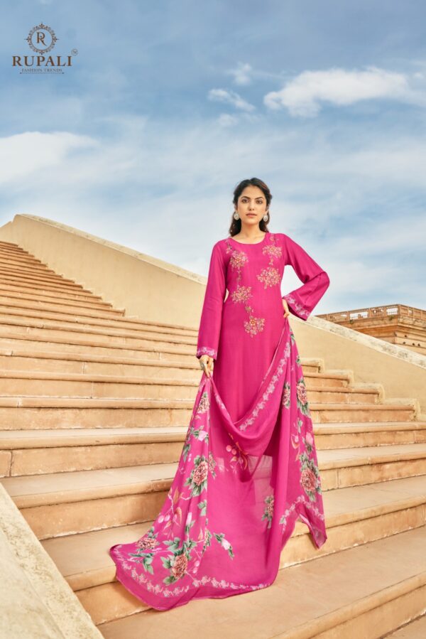 Rupali Moksha 6606 - Pure Muslin Heavy Embroidery & Handwork Suit