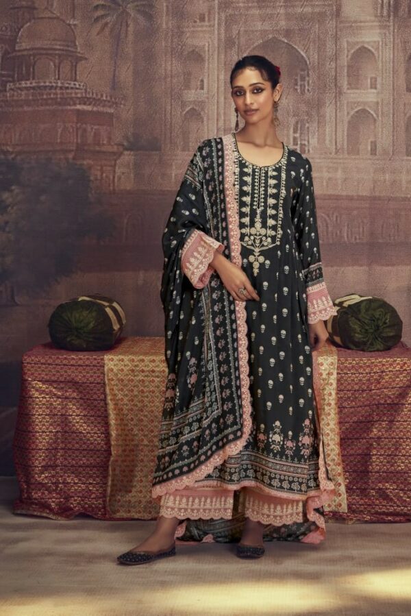 Ganga Landry 2256C - Premium Cotton Printed With Embroidery Suit