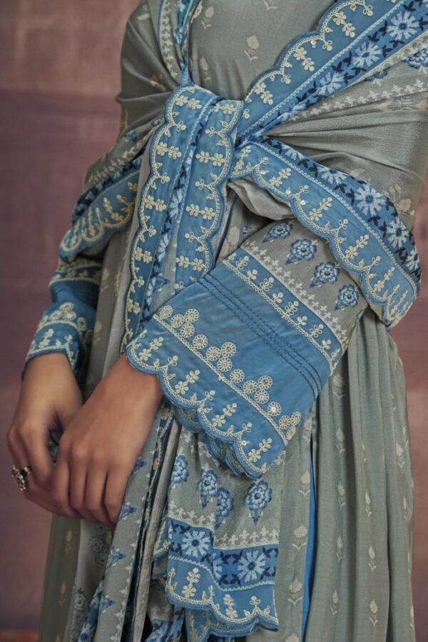 Kimora Mehboob 9038 - Pure Muslin Digital Print with Embroidery Suit