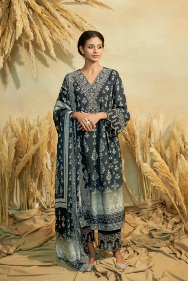 Kimora Husniya 9088 - Pure Muslin Digital Print With Embroidery Suit