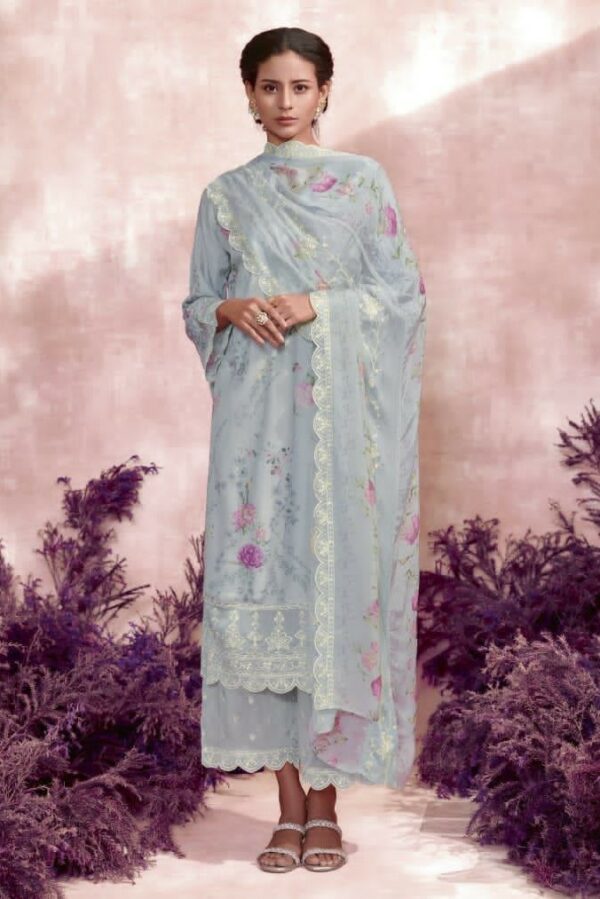 Kimora Noor Jahan 9108 - Pure Muslin With Embroidery Suit