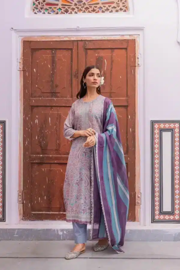 Naariti Mukhi 04 - Pure Linen With Digital Print And Embroidery Suit