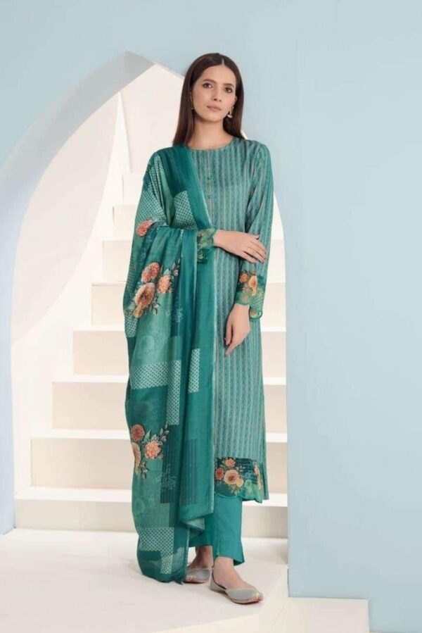 Sudriti Lakeer 5596 - Cotton Printed With Embroidery Suit