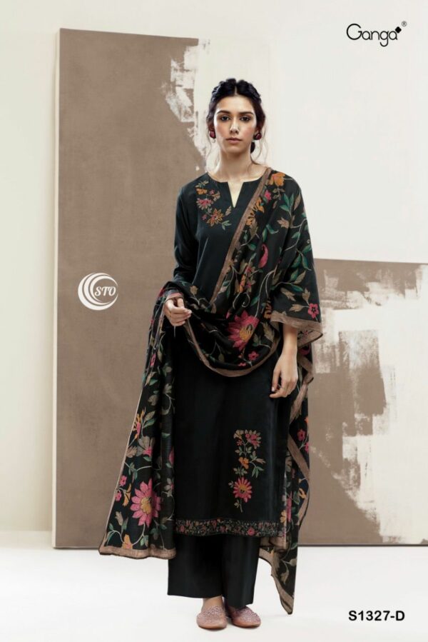 Premium Cotton Satin Solid With Embroidery Suit
