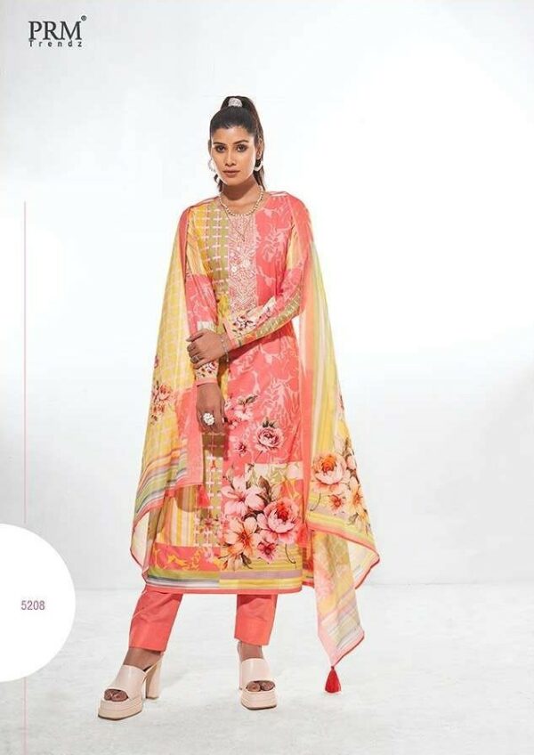 Pure Lawn Cotton With Fancy Work With Digital Printed Suit - TIF 1041