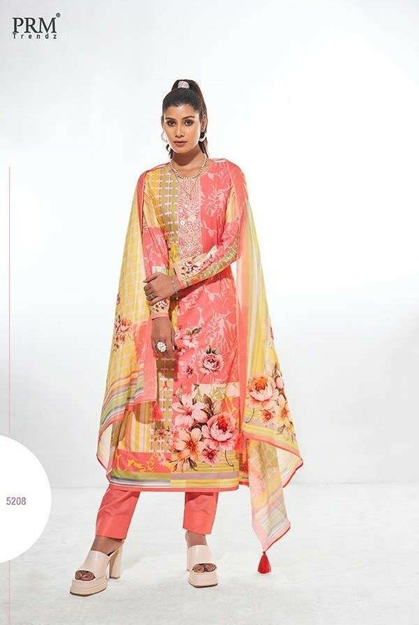 Pure Lawn Cotton With Fancy Work With Digital Printed Suit - TIF 963