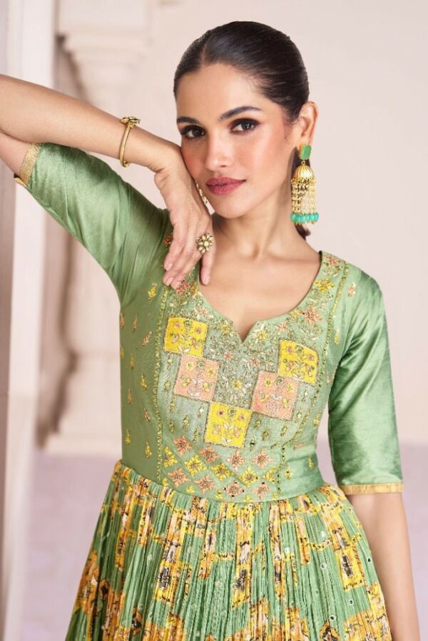 Sayuri Vartika 5285 - Designer Georgette & Chinon Embroidered Stitched Dress