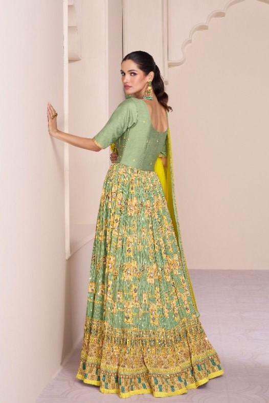 Sayuri Vartika 5285 - Designer Georgette & Chinon Embroidered Stitched Dress