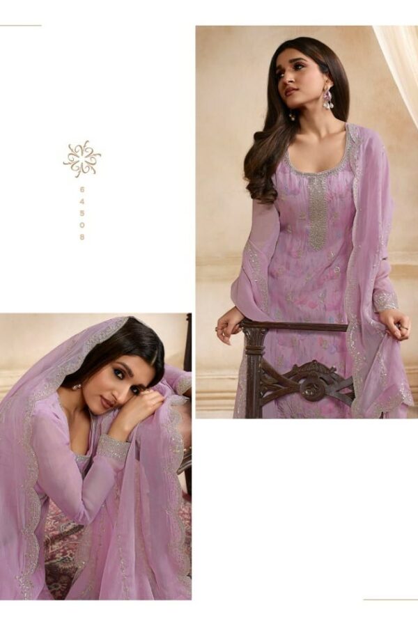 Vinay Pearl 64508 - Organza Printed & Embroidered Suit