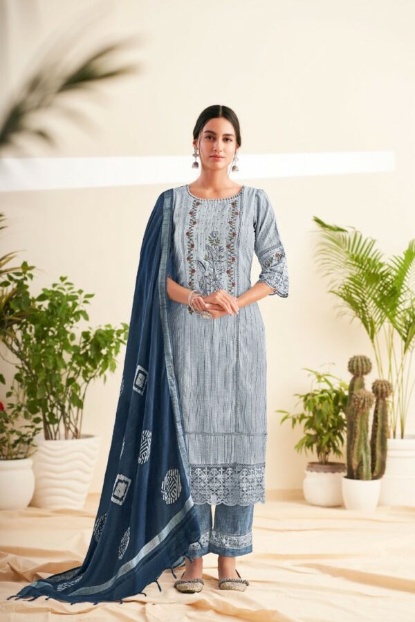 Jay Vijay Vaani 8584 - Pure South Cotton Lining With Fancy Embroidery & Lacework Suit
