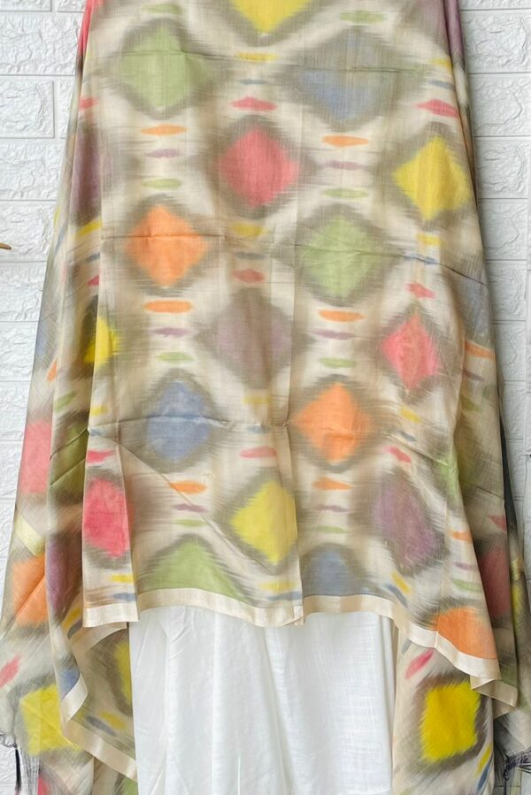 Cotton Linen With Elegant Multicolor Embroidery Suit
