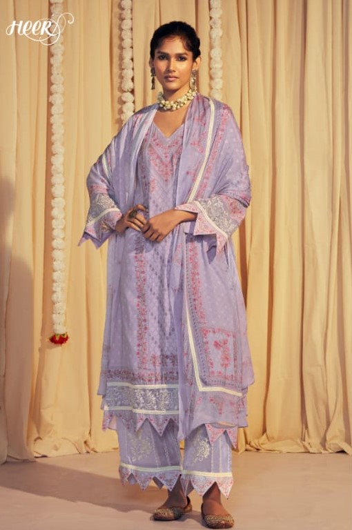 Kimora Habiba 9028 - Pure Muslin Digital Print With Embroidery Suit