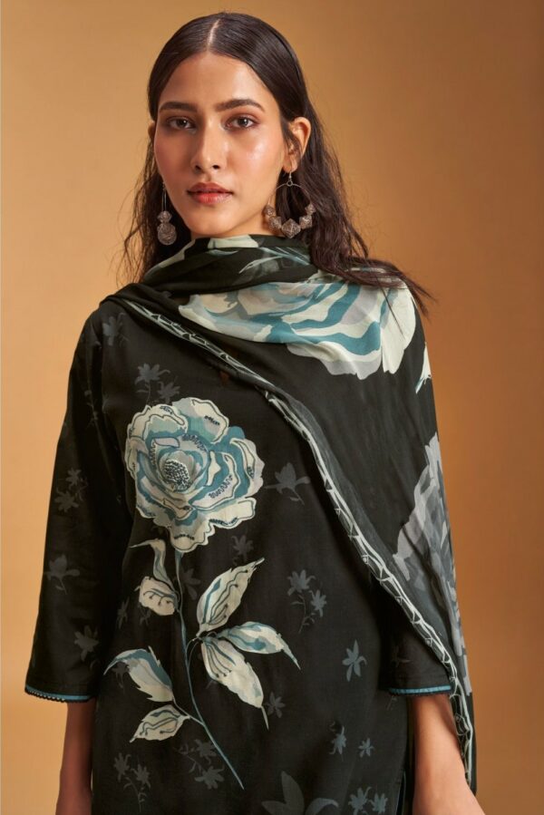 Ganga Octavia S1898D - Premium Cotton Print With Handwork And Cotton Lace Suit