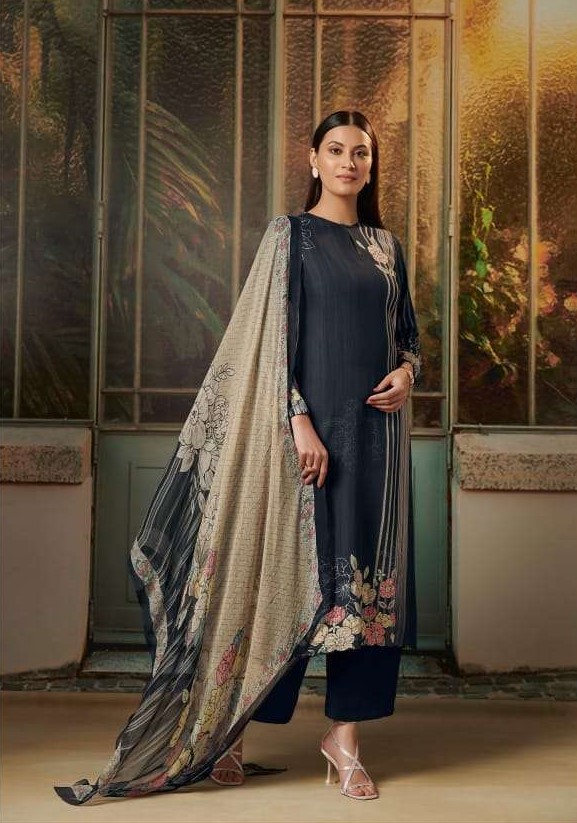 Cotton Satin Printed With Handwork and Embroidery Suit - TIF 951