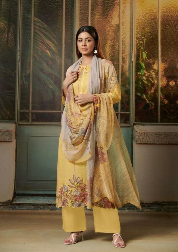 Cotton Satin Printed With Handwork and Embroidery Suit - TIF 950