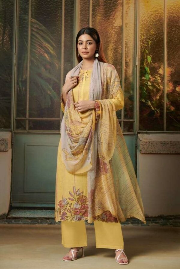 Cotton Satin Printed With Handwork and Embroidery Suit - TIF 950