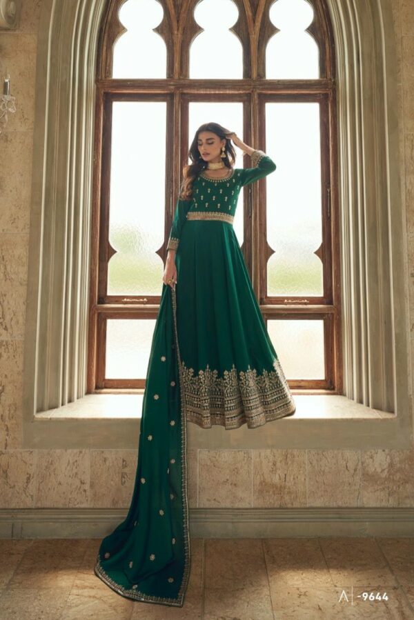 Aashirwad Noorjaha 9644 - Premium Silk With Embroidery Stitched Dress