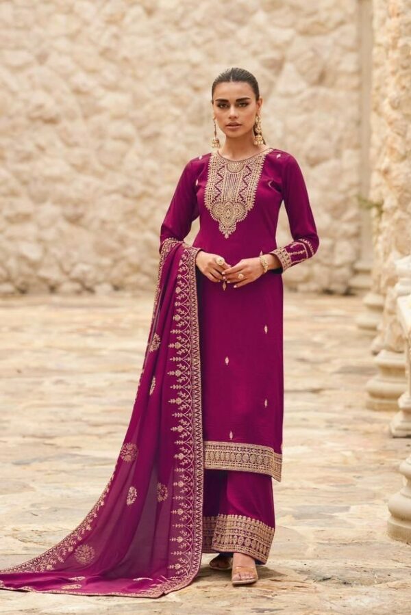Premium Silk With Embroidery Work Suit - TIF 1063