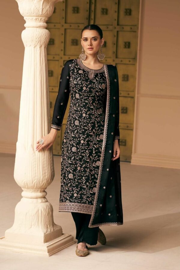 Aashirwad Varina 9700 - Soft Silk Satin With Embroidery Suit