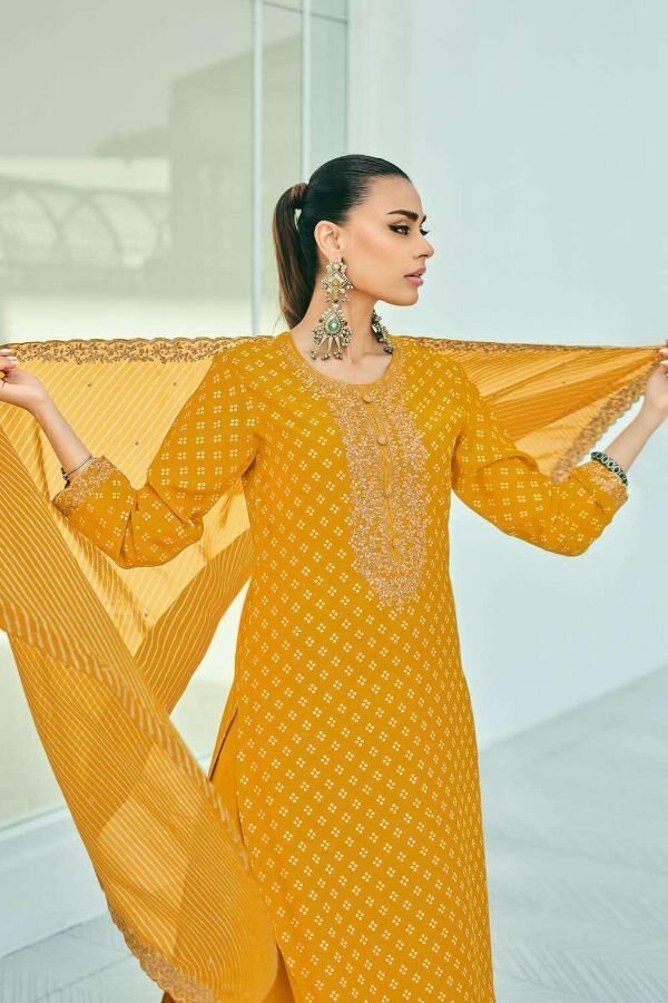 Varsha Kiyansh KY05 - Muslin Bandhani Printed With  Embroidery Suit - TIF 945