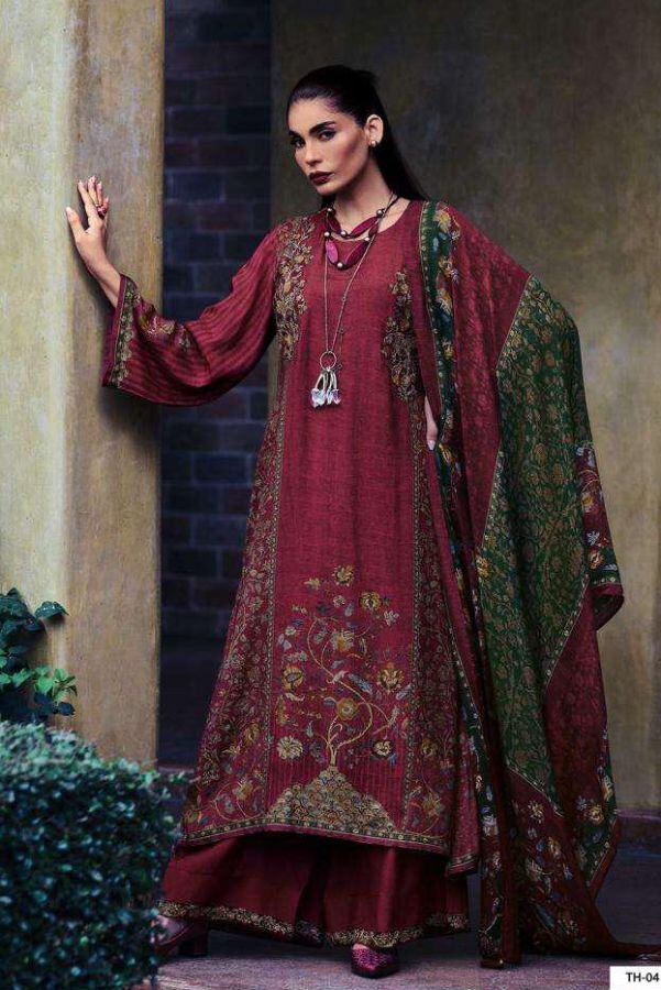 Varsha Tahira TH06 - Muslin Silk Digital Prints With Laces Suit