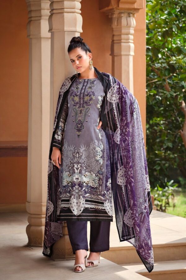 Belliza Naira 008 - Pure Cotton Printed With Self Embroidery Suit