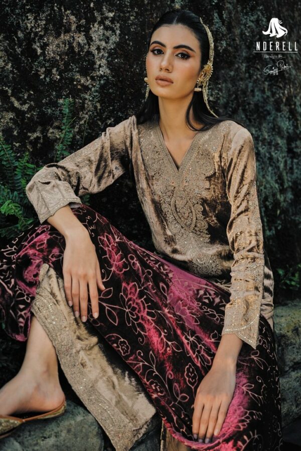 Cinderella Guzarish 10374 - Pure Viscose Velvet With Embroidery Suit