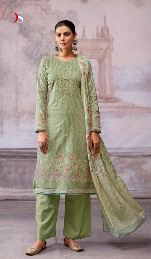 Deepsy Shazar 15003 - Pure Cotton With Heavy Self Embroidery Suit