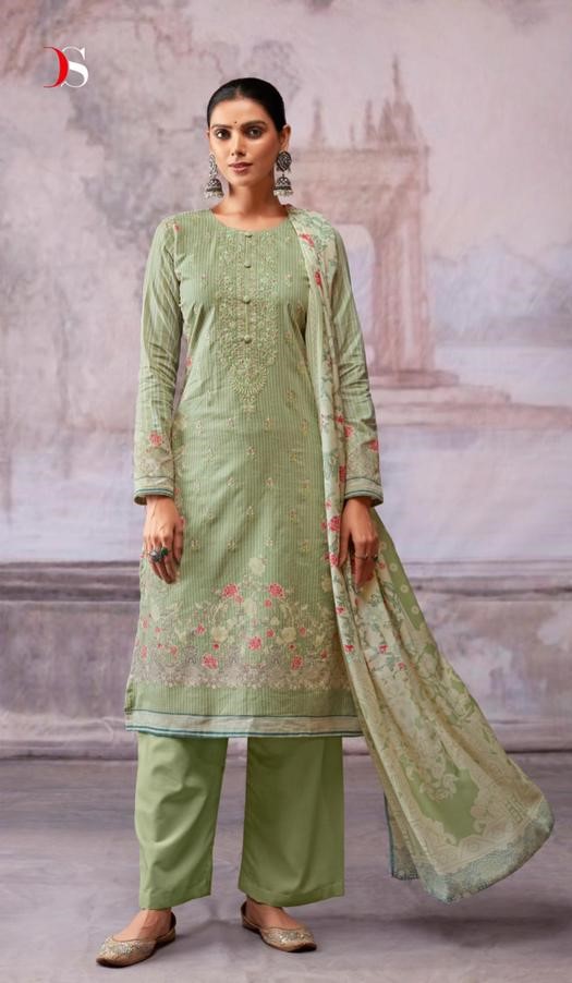 Deepsy Shazar 15003 - Pure Cotton With Heavy Self Embroidery Suit